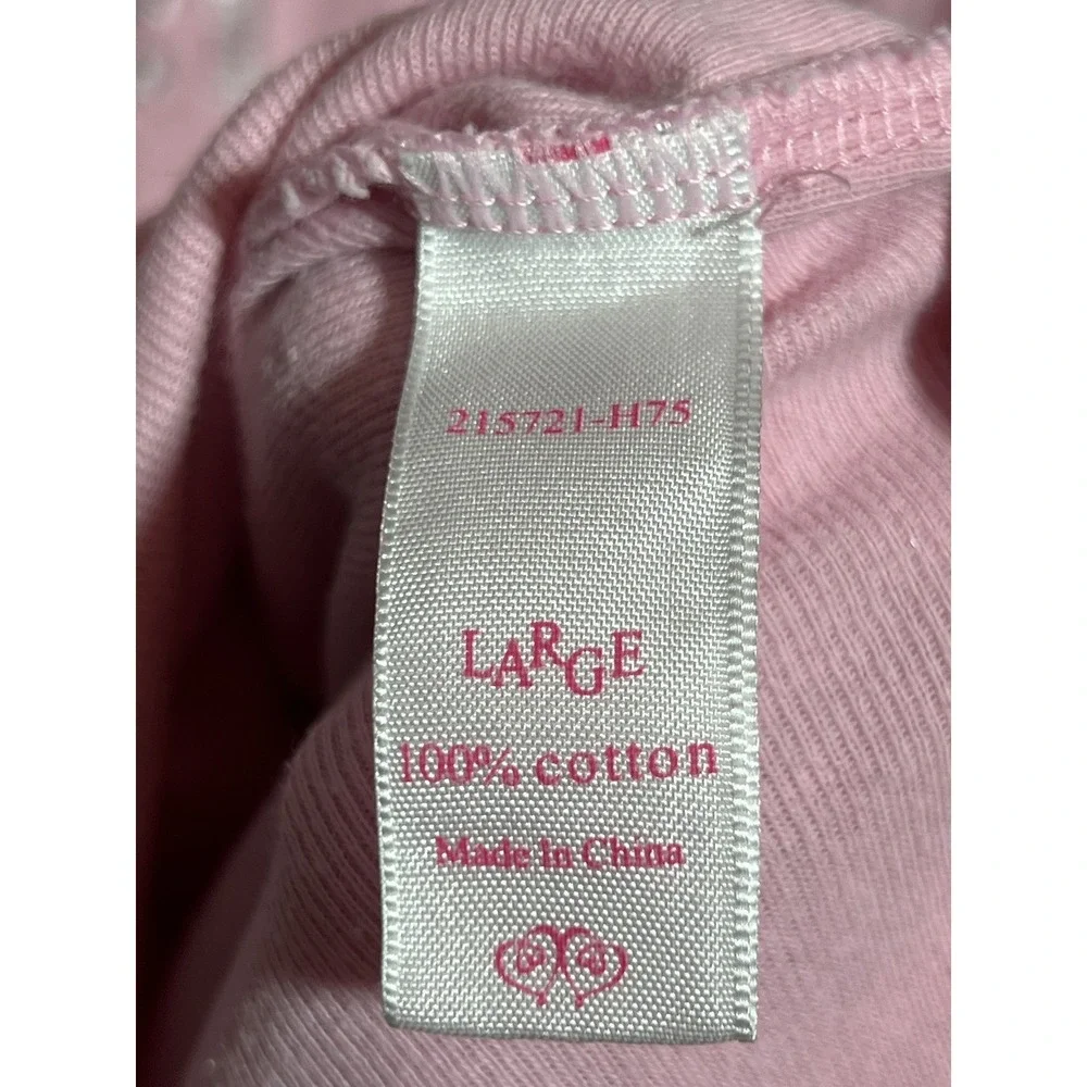 Victoria's Secret‎ Pink LOVE Nightshirt Women's L Long Sleeve Cotton Sleepwear